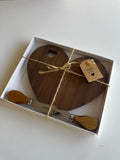Heart-Shaped Wooden Cutting Board - Natural Kitchen & Gift